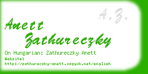 anett zathureczky business card